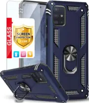 For Galaxy A51 5G Case with Glass Screen Protector Heavy Duty 15ft Drop Tested