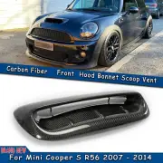 Carbon Fiber Exterior Hood Bonnet Scoop Vent Cover For Mini Cooper S R56 2007-14