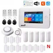 433MHz All Touch Screen Burglar Wireless WIFI GSM RFID Card Alarm System Smart