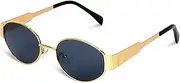 [Xiwlaikeqi] Retro Oval Sunglasses for Women Men Trendy Sun Glasses Classic Shades Round Vintage Sunglasses Classic Shades UV400 Protection