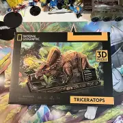 Triceratops 3D Puzzle, 44 Piece with Instruction Manual- National Geographic