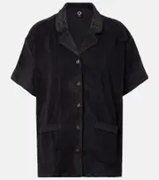 [The Upside] The Upside Saddle Up cotton-blend terry shirt AU 6 black