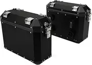 AEspares Black Adventure Panniers Compatible With Royal Enfield Himalayan 450 & Scram 411 1990276