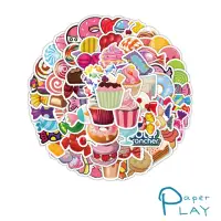 在飛比找momo購物網優惠-【Paper Play】創意多用途防水貼紙-創意卡通糖果甜點