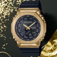 在飛比找Yahoo奇摩購物中心優惠-CASIO 卡西歐 G-SHOCK 農家橡樹 奢華黑金雙顯腕