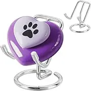 AHANDMAKER Silver Display Stand for Keepsake, Stainless Steel Crystal Ball Holders with Protective Silicone for Small Cremation Urns Fossil Coral Geodes Rock Mineral Agate Crystals Seashell
