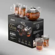 Hand-Blown Borosilicate Glass Tea Pot Set for Two – Artful Tea Experience