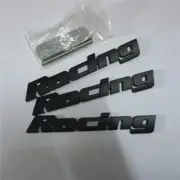 Black Racing Matte Metal Grille Emblem + 2x Sticker Badge Decal V6 Turbo Limited (for: MG)