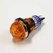 BN-23-1-OR, Sato 17mm Round Orange Jewel Lens Neon Indicator Light 100V~125V