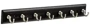 Key Hook Rail Wall Hooks 14 Inches, FBKEYT7-BSE-R Black & Satin Nickel