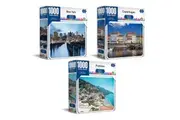 3x 1000pc Crown Copenhagen New York Positano 68.5cm Jigsaw Puzzles Toys 8y+ Kids