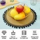 6 Pcs Placemats 15 Inch Round Placemats Woven Placemats Washable Braided chsdf