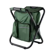 Nevenka Multifunctional Backpack Folding Chair Outdoor Gear Camping Stool-Army Green