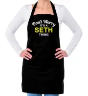Don't Worry It's a SETH Thing! Unisex Adult Apron Surname Custom Name Family