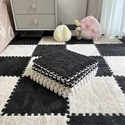 Soft Climbing Area Rugs - Foam Plush Floor Mat,Cutable Design Puzzle Rug Carpet for Bedroom, Nursery, Kids Room, Playroom