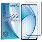 [2 Pack] Full Coverage OPPO A60 Tempered Glass Crystal Clear Premium 9H HD Screen Protector by MEZON (OPPO A60, 9H Full)