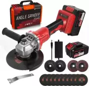Maquina Esmeriladora Inalambrica Amoladora Angular 4 1/2 Con Bateria Y Cargador