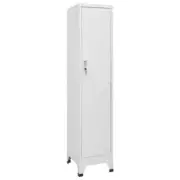Steel Locker Cabinet Office Gym Sports Lockable Storage With Hanging Rail Grey