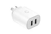 Cygnett PowerPlus 12W USB-A Dual Wall Charger Adaptor Phone Air Pods Tablet WHT