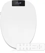 Electric Bidet Toilet Seat, Elongated Heated Bidet with Dryer and Warm Water, Rear and Front Washing, Self-Clean Nozzle, Soft Close Toilet Seat with Remote Control, LED Light & Deodorization (AU PLUG)