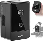 NEEWER Mini V Mount Battery 6800mAh 99Wh 14.5V, Mini V Lock Battery with 65W PD Type C/D Tap/BP/USB A/Dual DC Port/OLED Display for Video Camera Camcorder Compatible with SmallRig BMPCC 4k 6k, PS099E