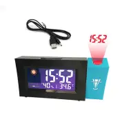 Projection Digital Alarm Clock Date Snooze Function Adjustable Angle5125