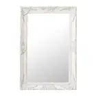 Wall Mirror Baroque Style 50X80 Cm White