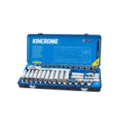 45 Pcs of Kincrome 1/2" Drive Socket Set - Metric & Imperial Mirror Polish