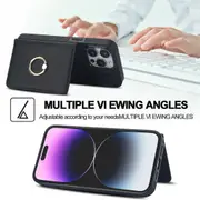 IPhone 11 Pro Case With Card Holder,Military Grade Drop Protection,Durable Shockproof Cover-Black