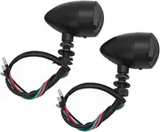 Indicators Flowing Turn Signal 2pcs Motorcycle Black Amber Bullet LED Turn Signal Lights for Harley Chopper Bobber Turn Signal Indicator