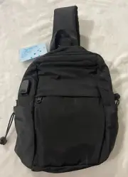 Seoky Rop Men Women Sling Bag Backpack Lightweight Water Small, Black