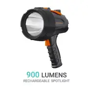 900 Lumen LED Rechargeable Spotlight Handheld with Charger
