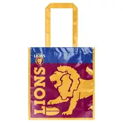 Brisbane Lions AFL Laminated Carry Shopping Grocery Bag