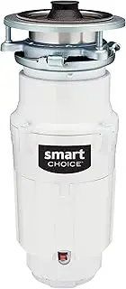 [Smart Choice] 1/3 HP Direct Wire Garbage Disposal for Kitchen Sinks, White | SC03DISPC1