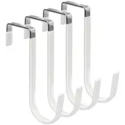 Over The Door Hooks, 4 Pack Hangers Hooks with Rubber Prevent Scratches Heavy...