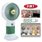 1xNEW Portable Hand held Fan Folding Desk Cooling Small Cooler USB Rechargeable