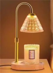 Candle Warmer Lamp Gold Glass Candle Warmer Timer for Jar Candles Mothers Day