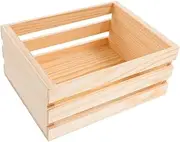 ULTECHNOVO Wooden Storage Bins Desktop Wooden Storage Basket Decorative Crate Small Basket for Stationery