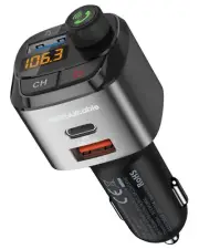 UNBREAKcable Bluetooth 5.0 FM Transmitter for Car, Type-C PD 20W + Support QC...