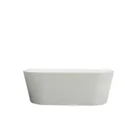 Zumi 1400mm Bathtub Free Standing Back To Wall Bath Tub Gloss White BT6835-1400
