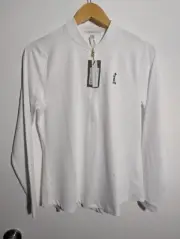 NWT WOMEN'S FAIRWAY & GREENE CAT PULLOVER, SIZE: M, COLOR: WHITE (J515)