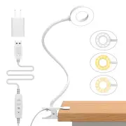 Book Light, Clip on Reading Light with Flexible Gooseneck, Dimmable LED Lampa...