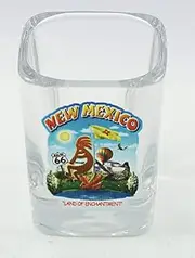 New Mexico State Montage Square Shot Glass Glassware