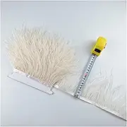 YUMAO 5Meters/10Meters Light Blue Ostrich Feather Trims 10-15CM Skirt/Dress White Ostrich Feathers for Crafts Plumage DIY Clothing 0217 (Color : 18 Lotus Root Color, Size : 10 Meters)