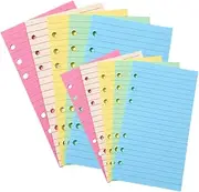 NUOBESTY Environmental Protection Notebook Refills A5 Planner Inserts 6-hole Lined Paper