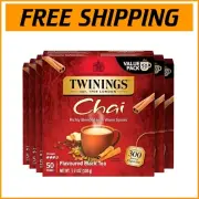 Sweet and Savory Chai Black Tea Bags - 50 Count Pack of 6, Perfectly Packaged