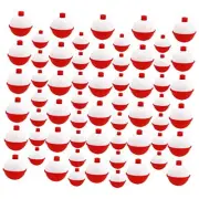 60 Pcs Fishing Float,Hard ABS Fishing Bobber Bulk,Push Button Round Buoy