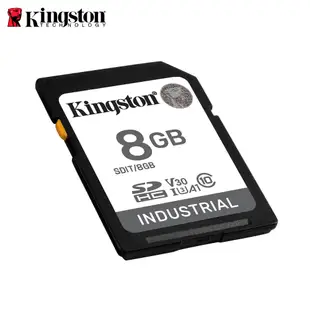 金士頓 Kingston Industrial 工業級 SDHC 記憶卡 8G 高耐用 A1 U3 V30 大卡