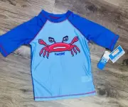 Fish Flops Rashguard Blue and Red Swim Shirt Lobster Size 4/5 NWT