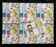 Cabbage Patch Current Paper Doll Gift Wrap, 1 Full Sheet & 2 Dolls, 1984, VTG